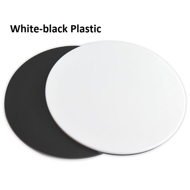 Stereo Microscope White Black Working Board Bottom Working Stage Round Plastic