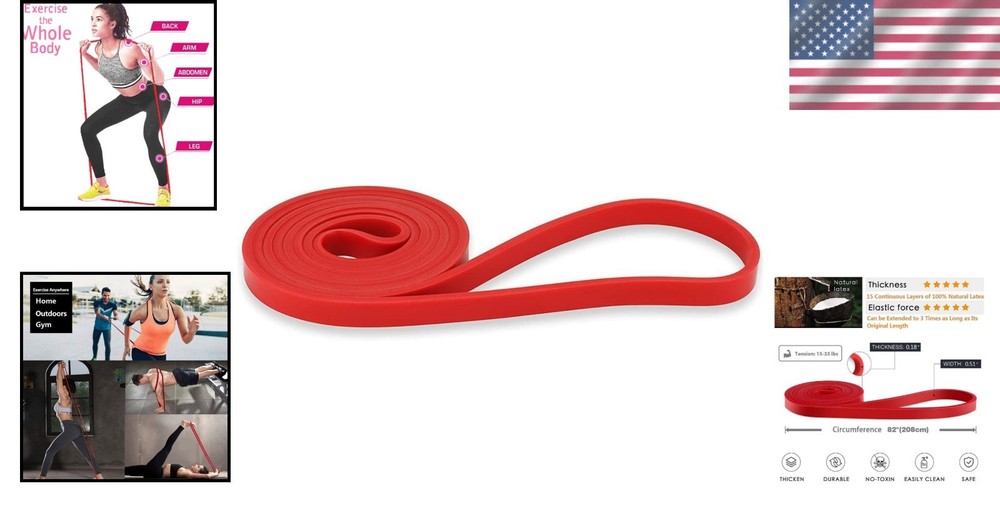 100% Latex Lightweight Pull-Up Bands for Enhanced Mobility and Strength Training