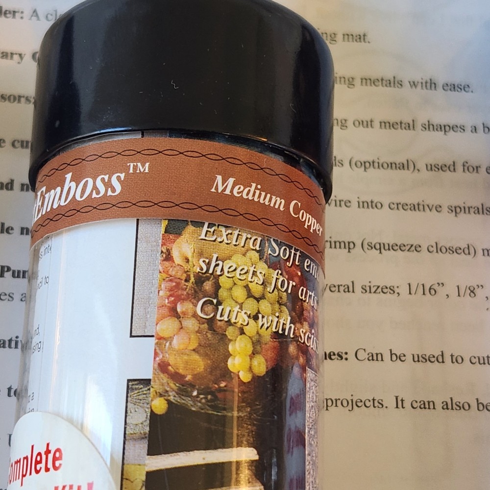 Bundle ArtEmboss Craft Medium Copper Embossin Kit 9.25 x 12 Metal Tool Pattern