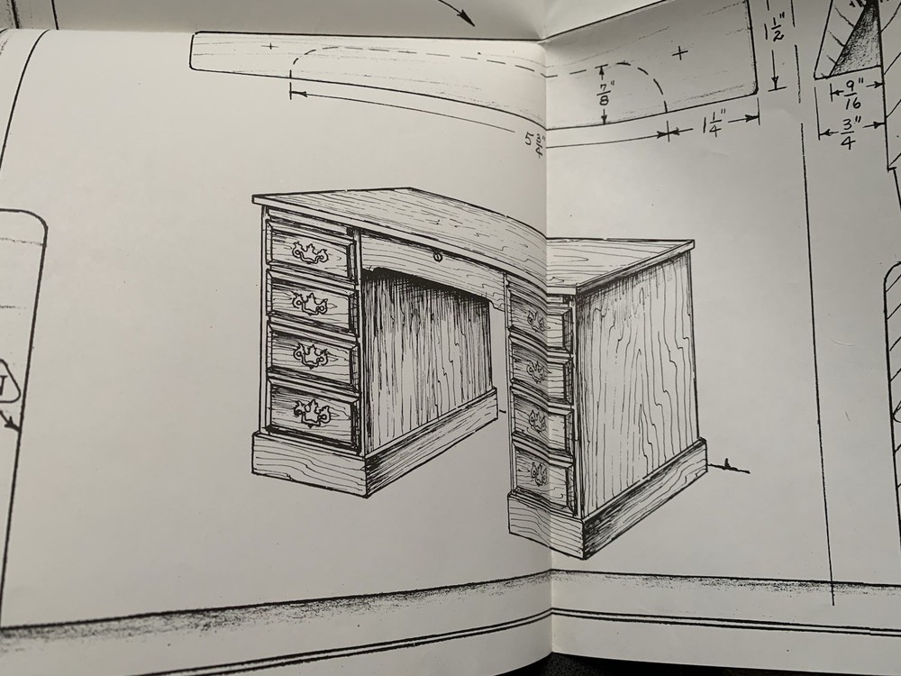 Vtg. Desk Woodworking Pattern (#10)
