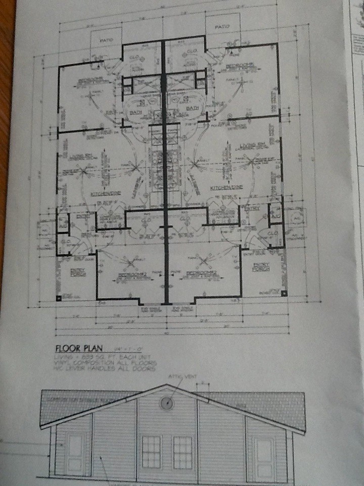 Architectural plans for handicap accessible duplex