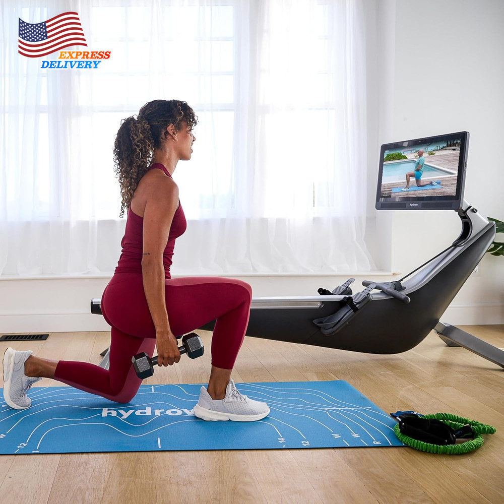 Origin Rowing Machine with Immersive 22" HD Rotating Screen Stows Upright