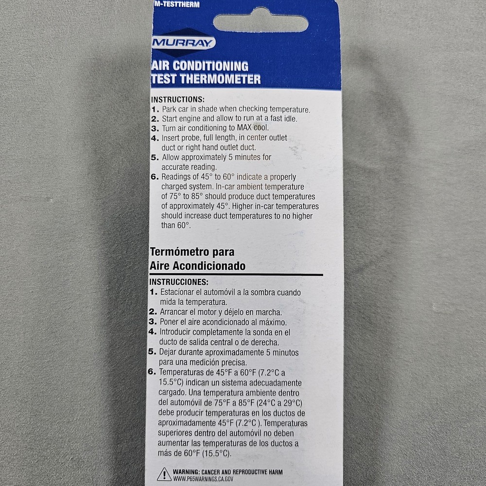 Murray Test Thermometer – A/C Performance Diagnostic Tool