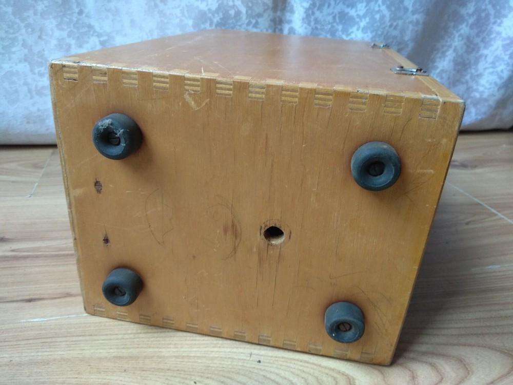 RARE Vintage Wooden Microscope Original Box antique