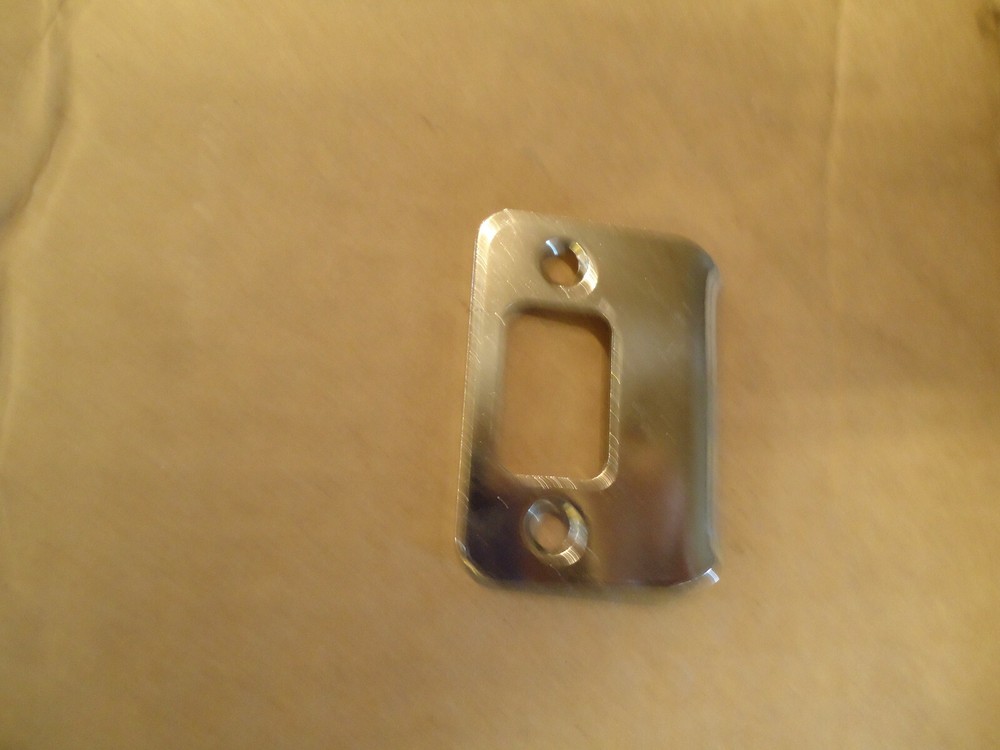 CHROME DEADBOLT DOOR STRIKE PLATE