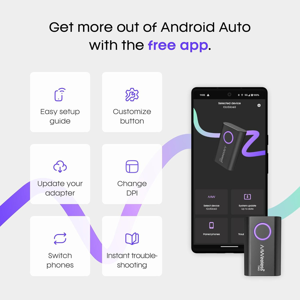Two – Wireless Android Auto Adapter – Convert Factory Wired Android Auto to Wire