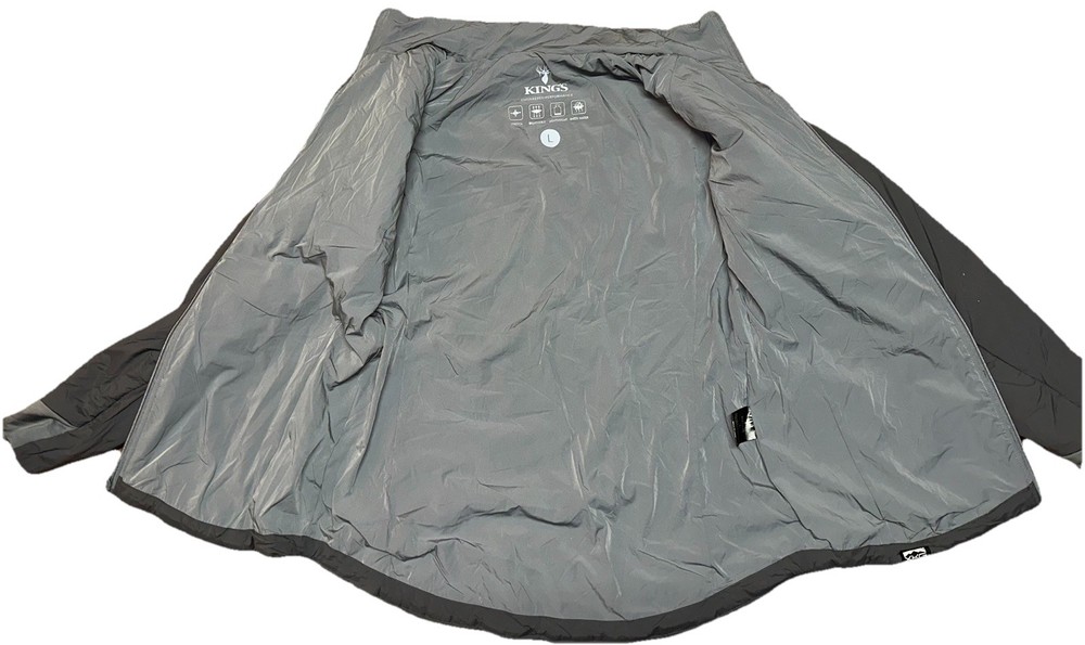 King's XKG Boulder Gray Soft Shell Transition Flex Jacket Sz L