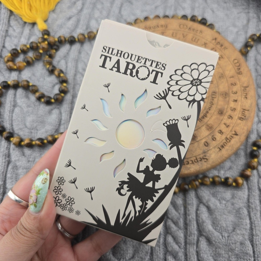 Silhouettes Tarot White by WohStudio 83 Card Tarot Deck USED
