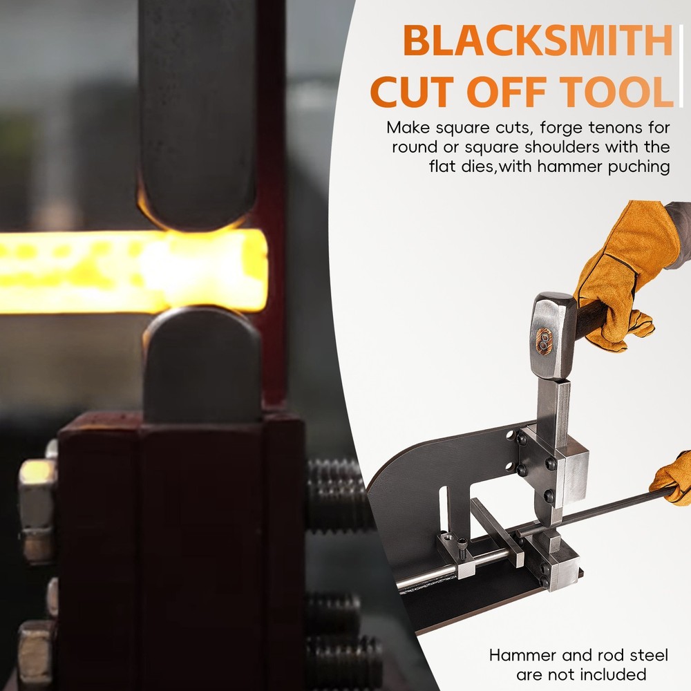 Blacksmith Guillotine Tool, Forge Wizard Blacksmith Tool with Dies and Guides