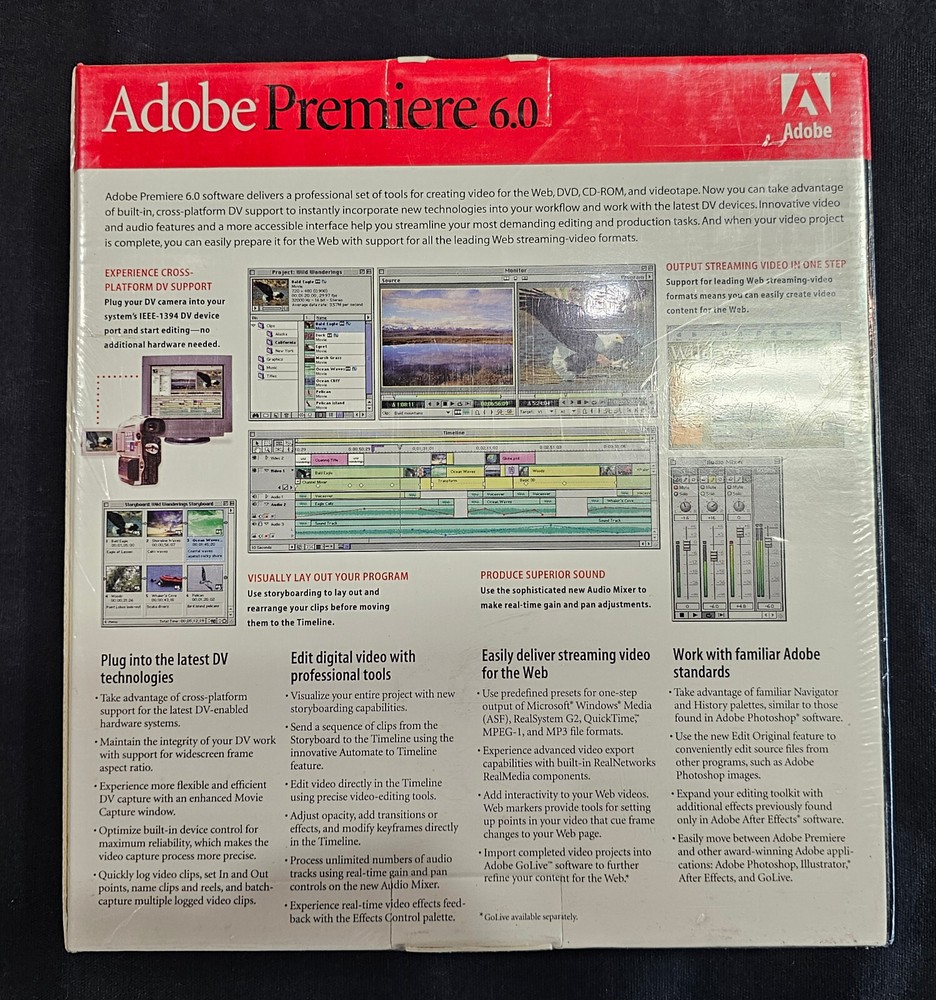 Adobe Premiere 6.0 Education Version for Mac OS - Sealed