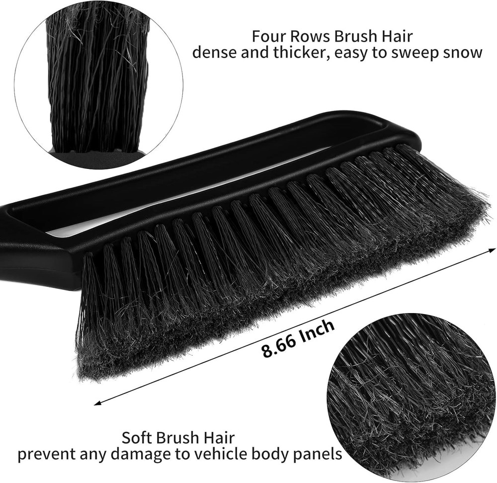27" Ice Scraper Snow Brush 3 Pack, Wider Snow Scraper4.73" Width Snow Removal...