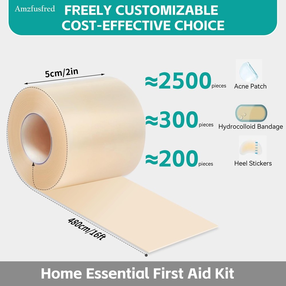 New Version Hydrocolloid Roll,2in*16ft 16FT, Transparent