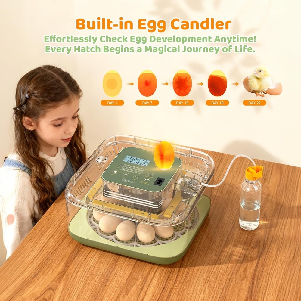 Fully Automatic Egg Incubator for Hatching Eggs, Auto Water Refill & Turner, ...
