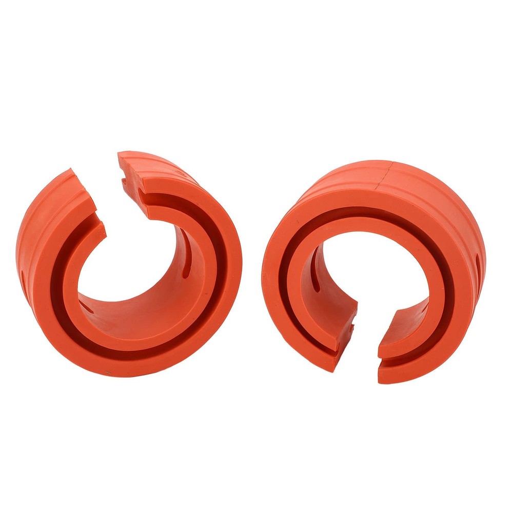 2PCS Car Coil Spring Buffer Rubber, Universal Shock Absorber Cushion Red