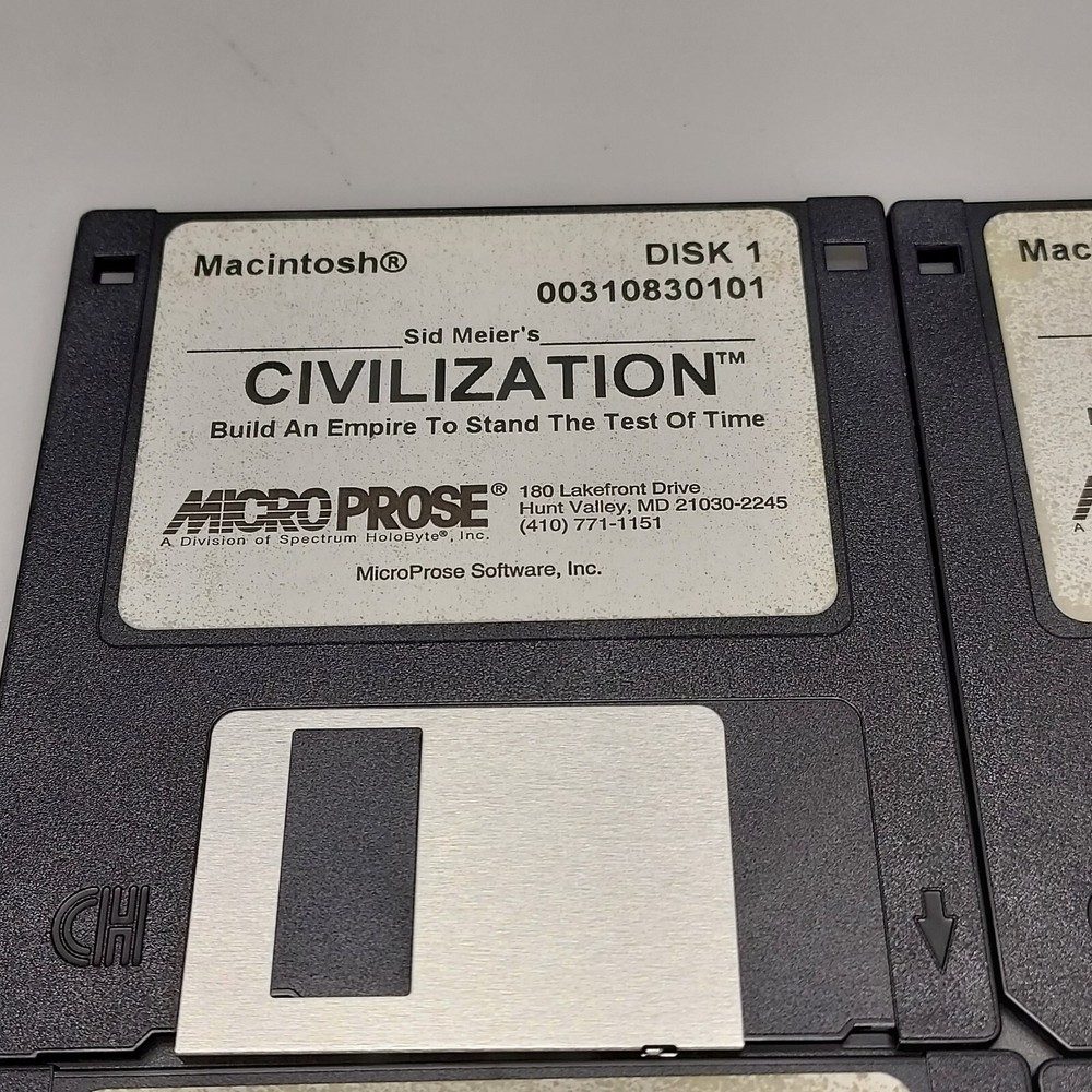 COMPUTER💥WARGAMES💥 RETRO SID MEIER'S CIVILIZATION ORIGINAL VTG MACINTOSH/APPLE