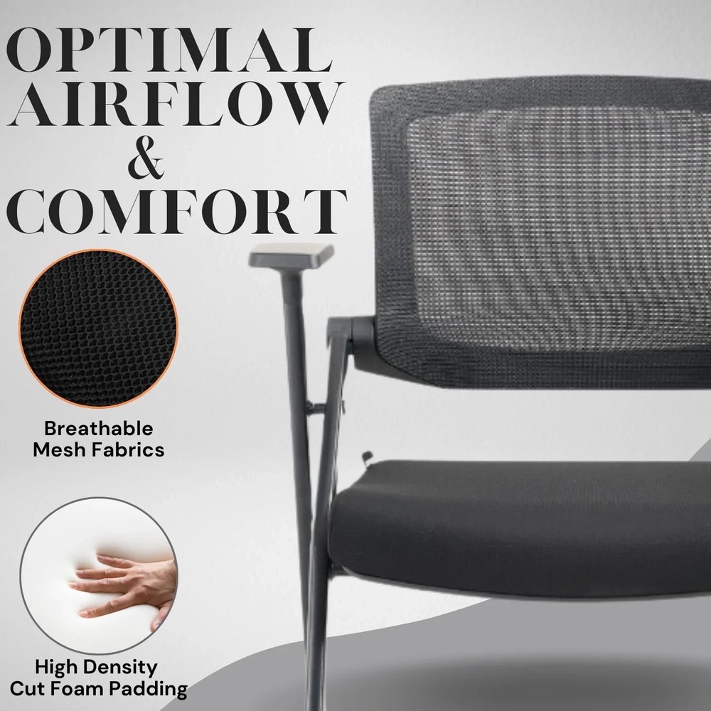 Abeeha Training Chairs for Office, Home - Mesh Backrest Classrooms Chairs, 2Pack