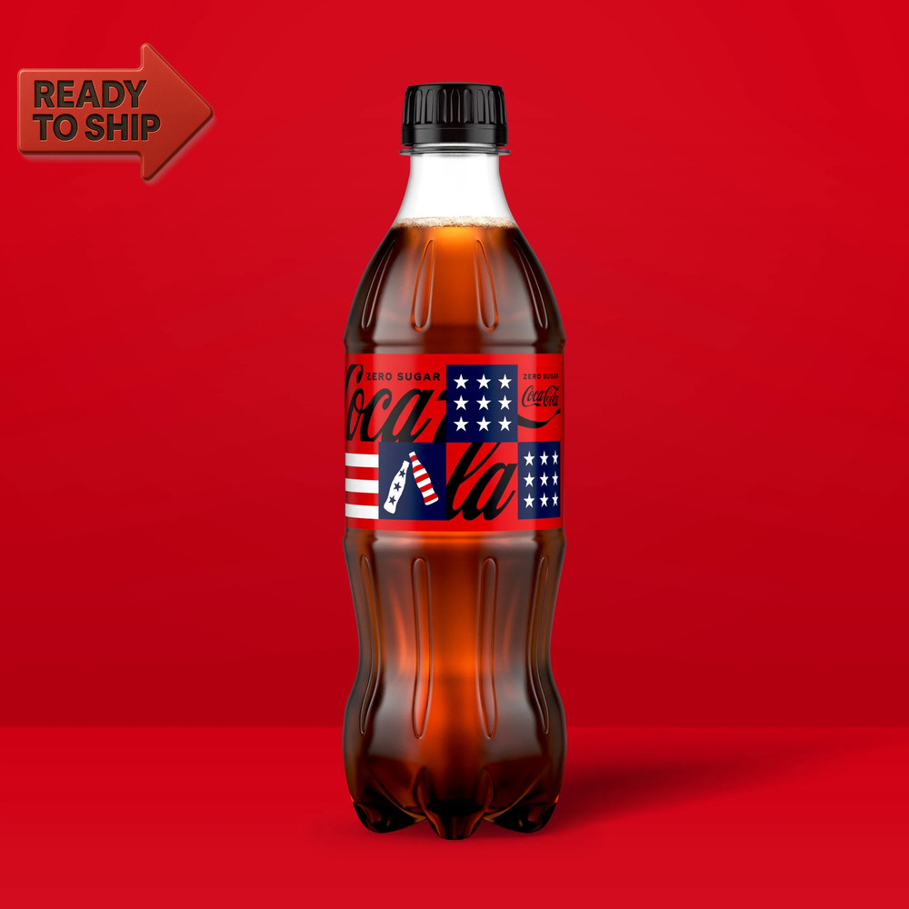 Zero Sugar Soda Pop Bottles, 16.9 Fl Oz, 6 Pack