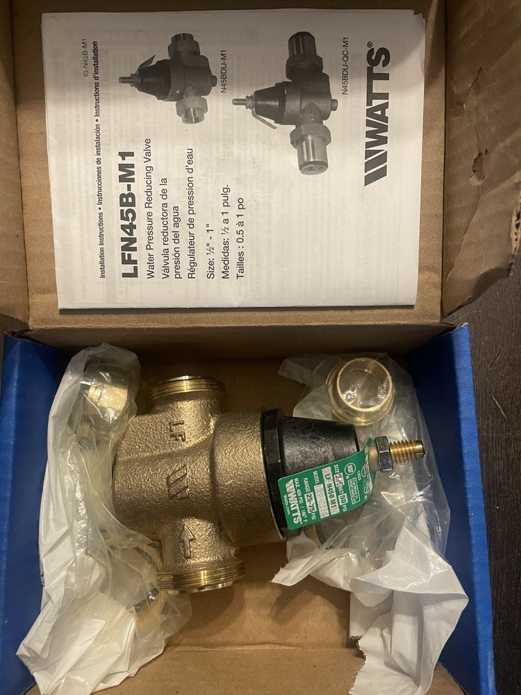 Watts 1 in. Double Union Lead-Free Brass Water Pressure Reducing Valve