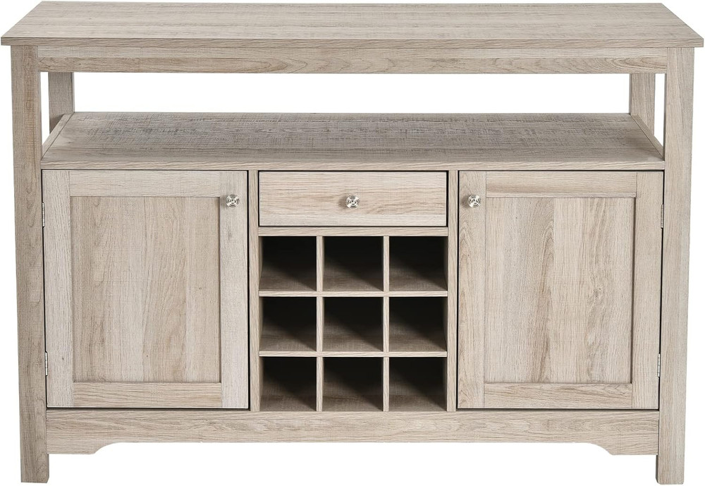 Elegant Buffet Cabinet with Wine Rack & Storage - Versatile Console Table
