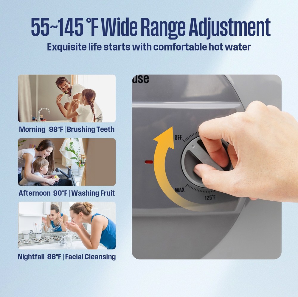 Used 2.5 Gallon Electric Hot Water Heater Mini Tank Compact 1400W 🎁XMAS GIFT