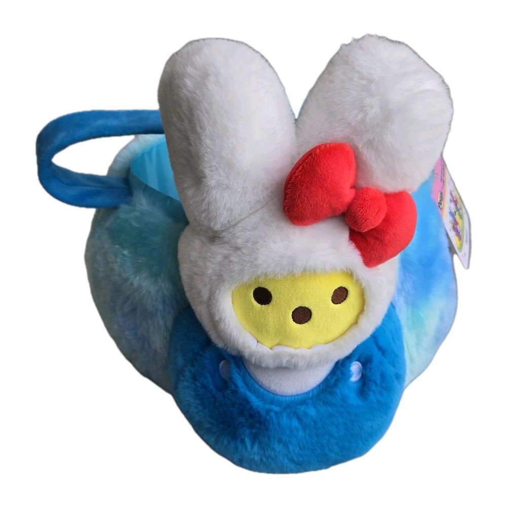 NEW Peeps x HELLO KITTY Easter Basket w/ Handle Bunny Rabbit Plush Basket Blue