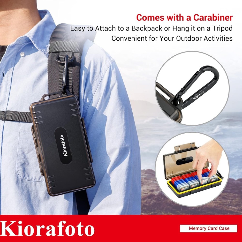 Clear Plastic SD Card Organizer with Shock Absorption