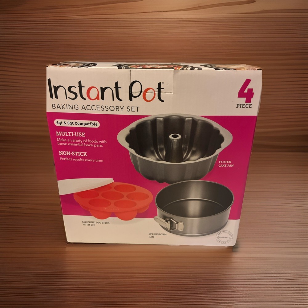 Instant Pot Offical 4-Piece Baking Accessory Set SPRINGFORM Egg Bites FLUTED PAN