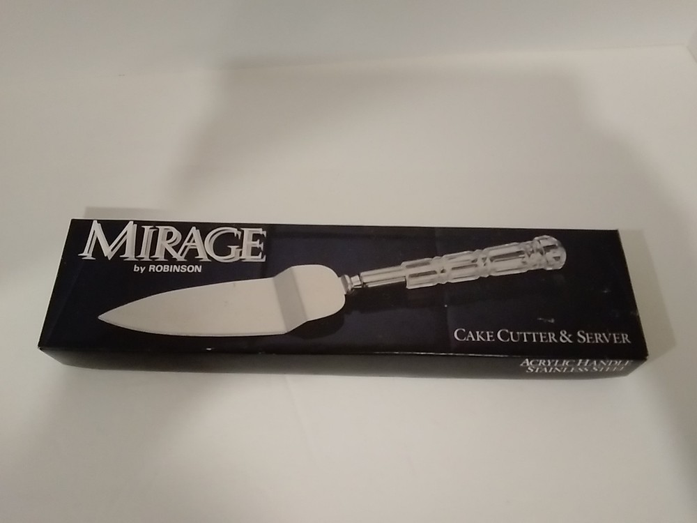 Mirage Cake Cutter & Server 11" Acrylic Handle Stainles Steel