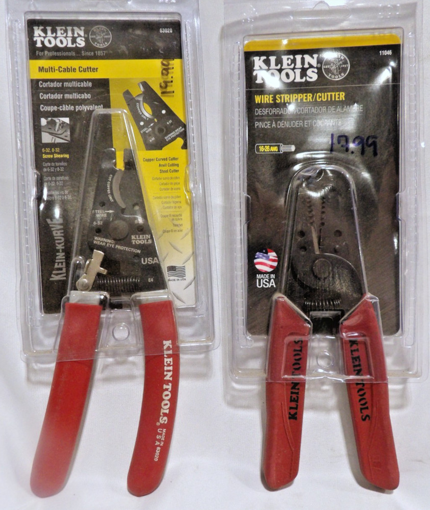 Klein tools-Wire stripper/cutter #11046 & Multi Cable Cutter #63020
