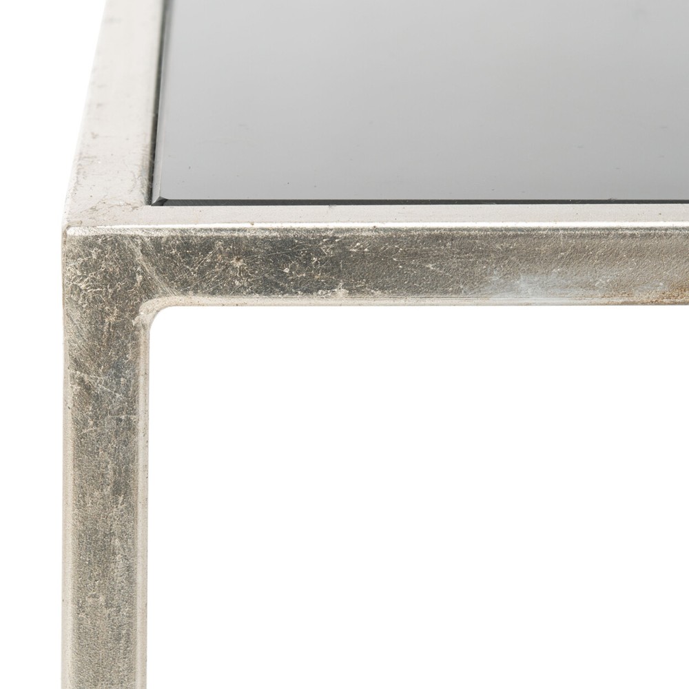 SAFAVIEH Kiley Silver Leaf Accent Table | Silver/ Black |
