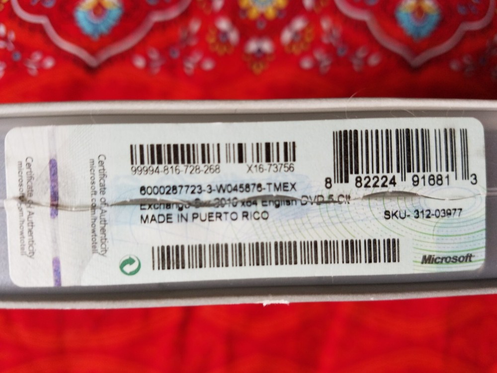 Open Box - 312-03977 Microsoft Windows Exchange Server 2010 Standard 5 CAL