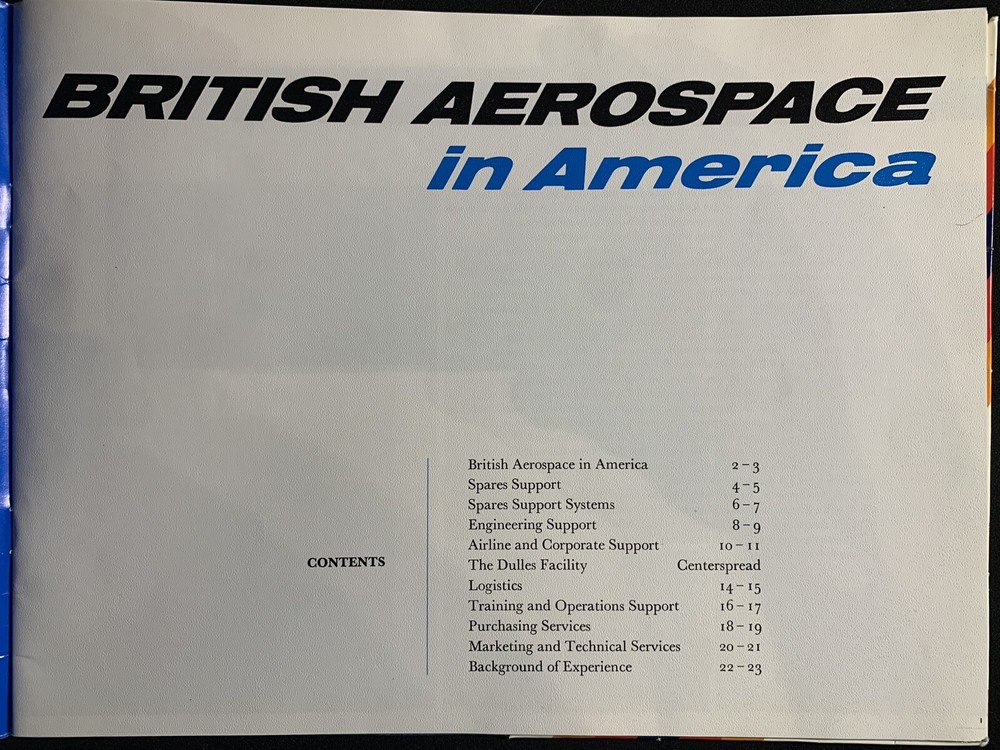 British Aerospace America Brochure