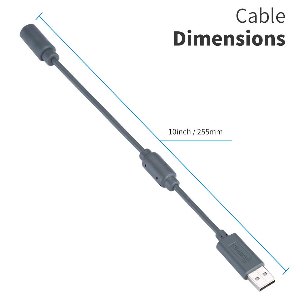 USB Breakaway Cable for Xbox 360, USB Adapter Cord Dongle Compatible with