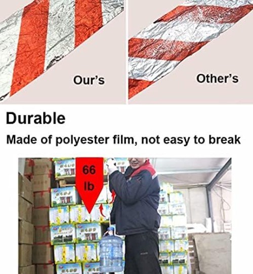 Eco-Friendly 1'' Red Reflective Bird Scare Tape - Durable, Non-Adhesive Solution