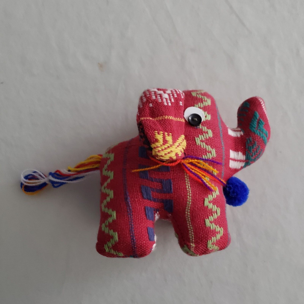 AZTECH PRINT MULTICOLOR Elephant Plush Handmade PINCUSHION