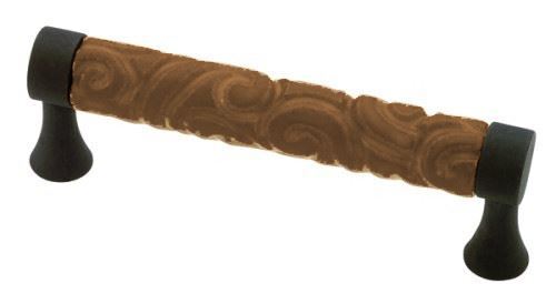 3-3/4" Ceramic Totem Pull Ochre and Flat Black