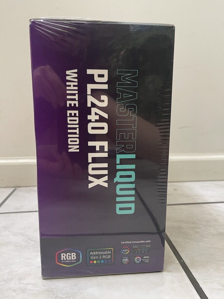 CoolerMaster MasterLiquid PL240 FLUX White ARGB Close-Loop AIO Liquid Cooler
