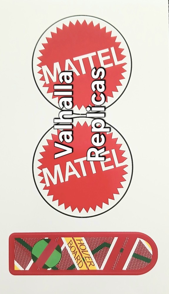 Back Future Hoverboard Upgrade Stickers Mattel + Bonus