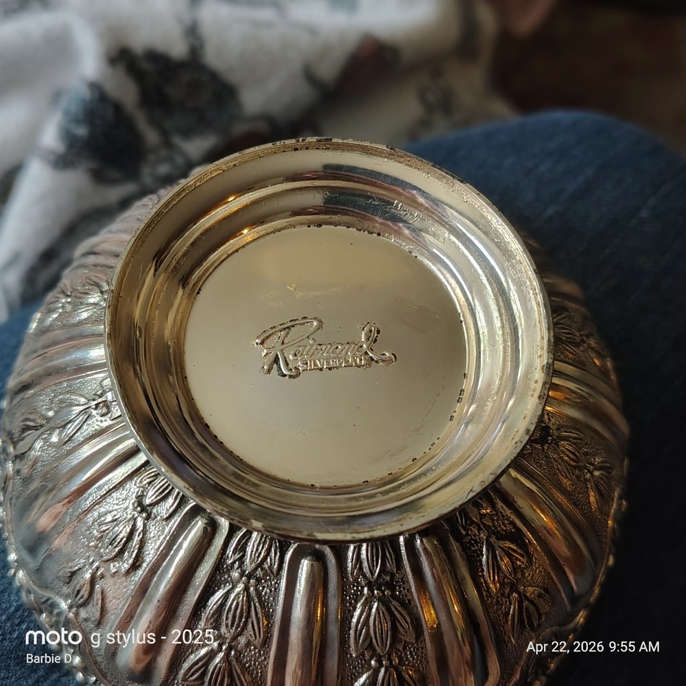Raimond Silverplate Victorian Flora Pattern Bowl. B