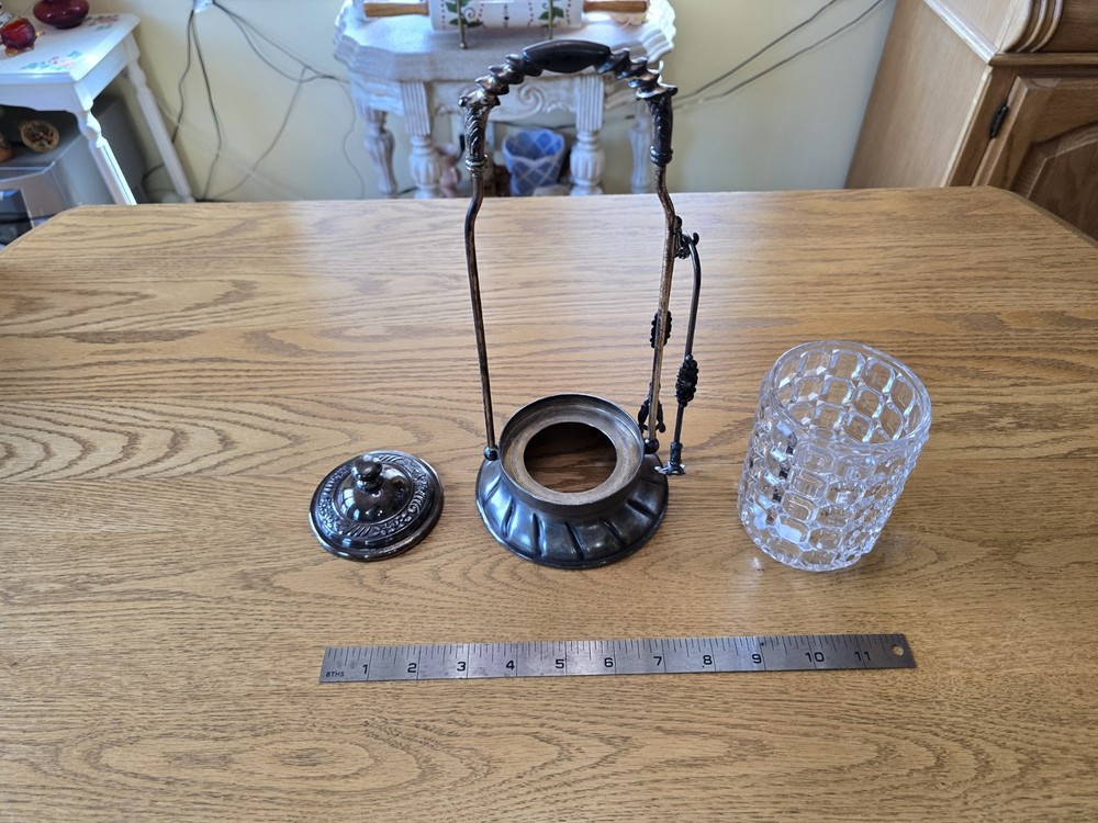 Antique Pickle Castor Stand Silver Plated