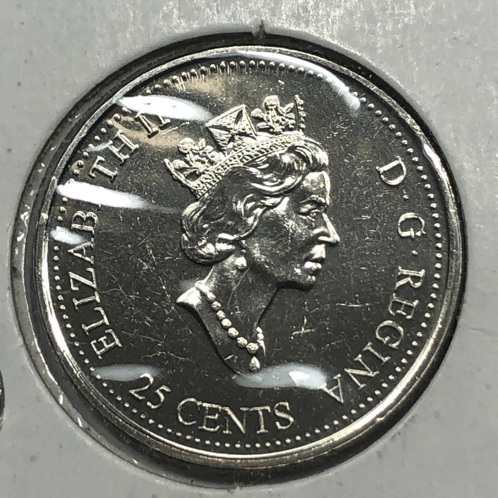 1999 Canada Uncirculated 25 Cent Foreign Coin #1137