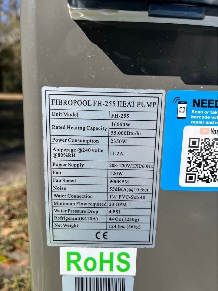 Fibropool FH120 Pool Heater