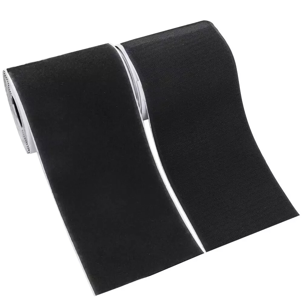4 Inch Interlocking Tape Hook And Loop Self-Adhesive Strips Set With Sticky Glue