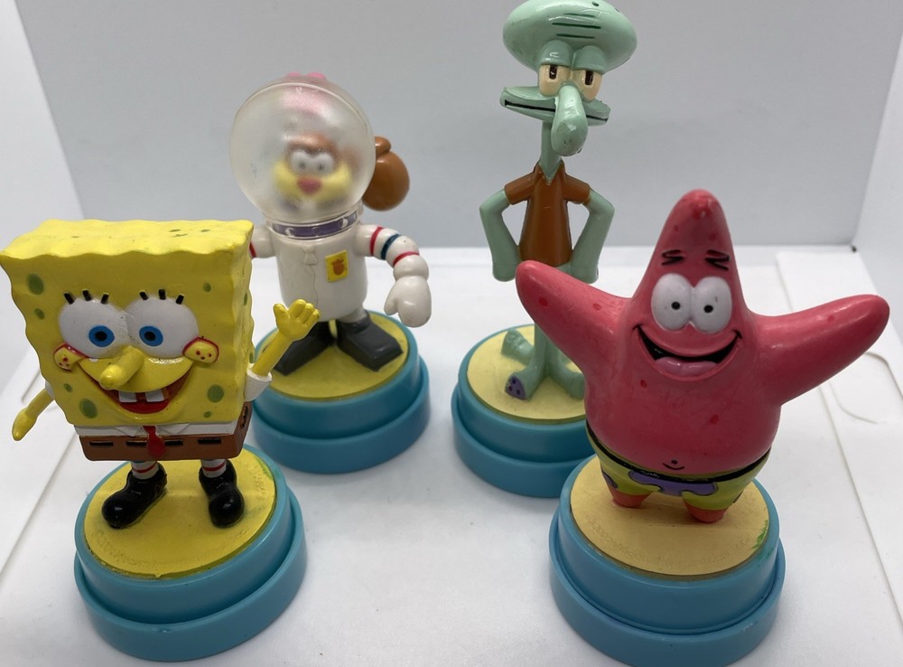 SpongeBob Rubber Stamp Set Complete!! Rare.