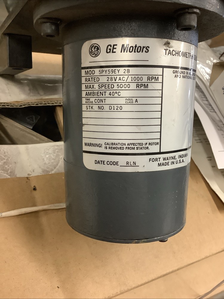 GE Motors Tachometer Generator
