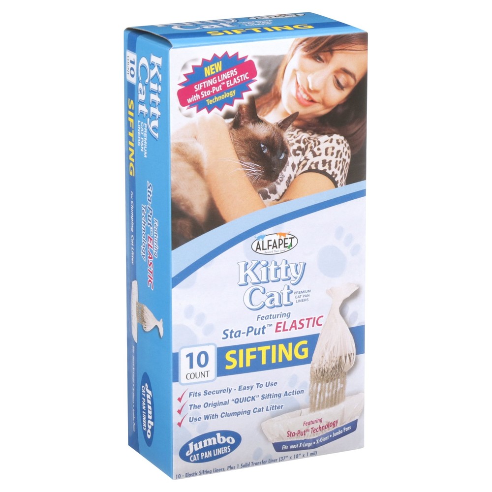(3 pack) Alfa Pet Sifting Elastic Cat Pan Liners