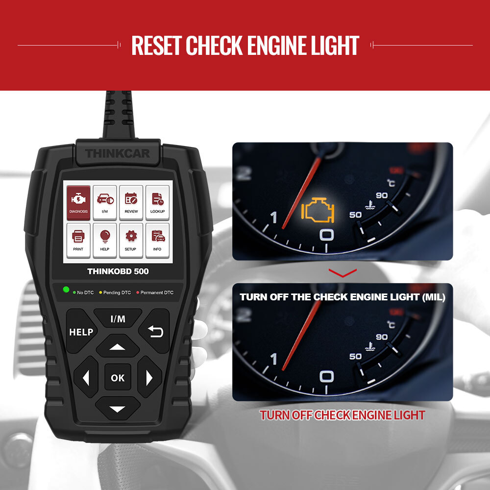 Thinkcar Car Check Engine Diagnostic OBD2 Scanner EOBD Fault Code Reader Tool US