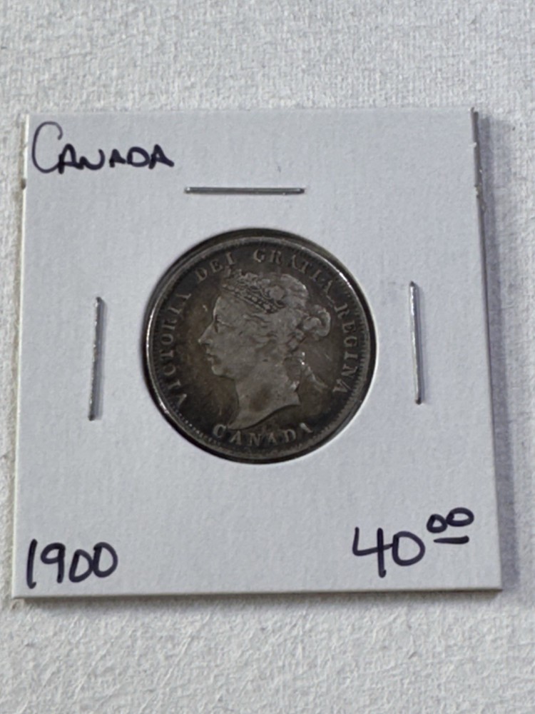 1900 Canada 25 Cents Silver Coin