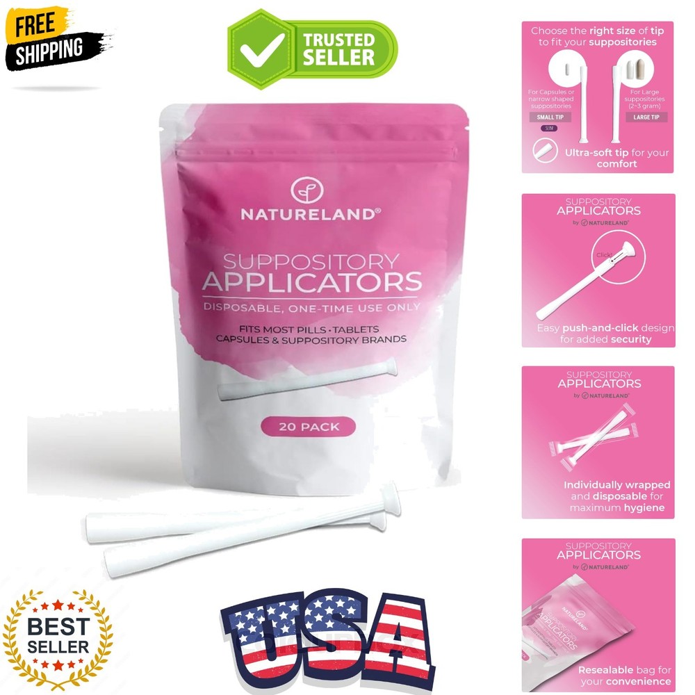 20/40 Pack Vaginal Suppository Applicators for Women,Soft Tip Auxiliary Tool ...