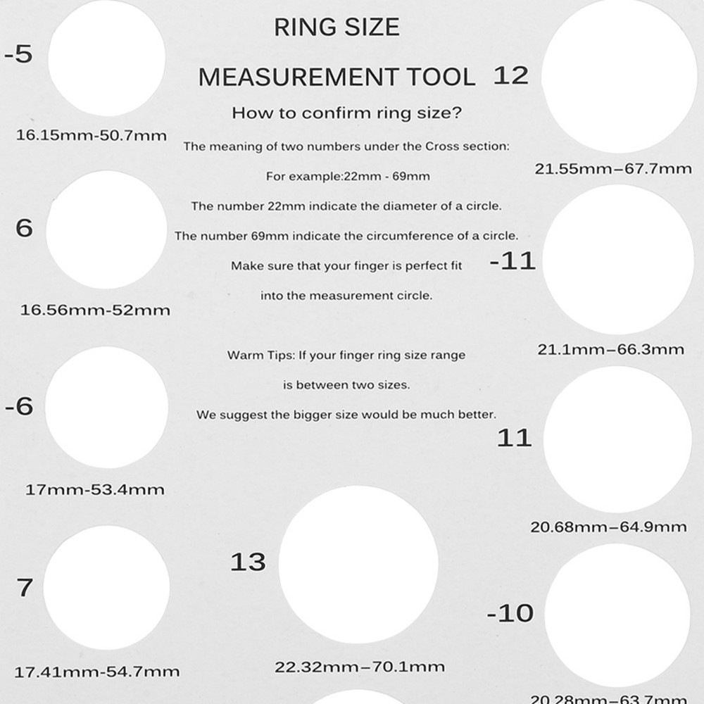 2 Pcs Ring Sizer Measuring Guide Chart Finger Measurer Making Tools